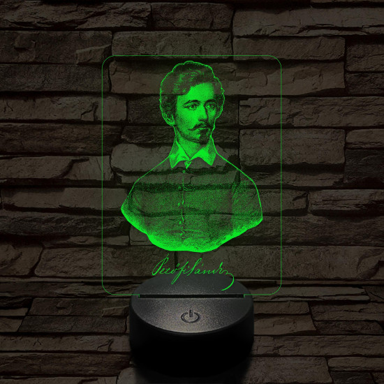 Petőfi Sándor 7 színű 3D led lámpa