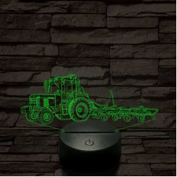 John Deere Traktor 6100 7 színű 3D led lámpa