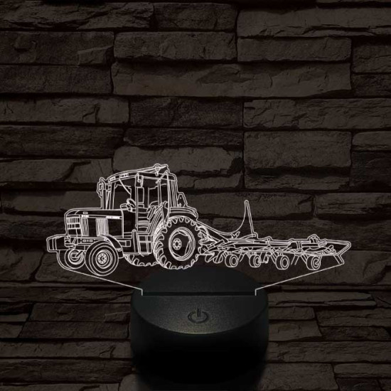 John Deere Traktor 6100 7 színű 3D led lámpa