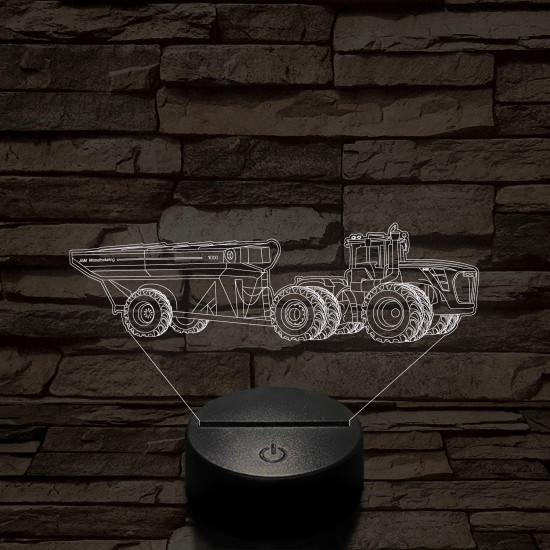 John Deere Traktor 9430, 7 színű 3D led lámpa