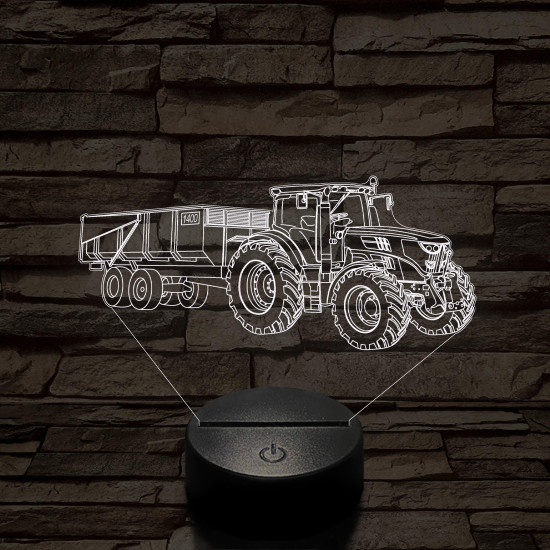 "Dzsondér" Traktor 7 színű 3D led lámpa