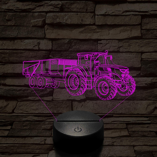 "Dzsondér" Traktor 7 színű 3D led lámpa