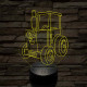 Ted(d) a saját neved rá Traktor  7 színű 3D led lámpa