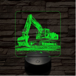 Exkavátor 7 színű valósághű 3D led lámpa