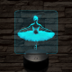 Balerina fókuszban 7 színű valósághű 3D led lámpa