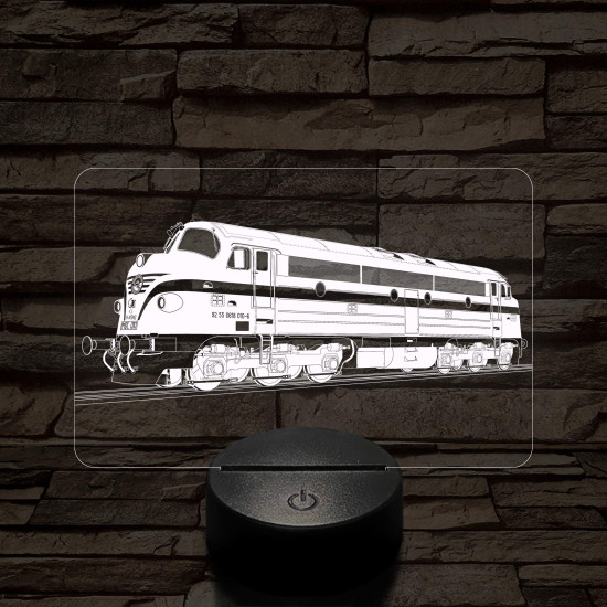 Nohab mozdony 7 színű 3D led lámpa