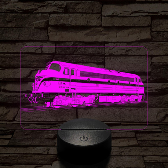 Nohab mozdony 7 színű 3D led lámpa