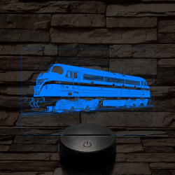 Nohab mozdony 7 színű 3D led lámpa