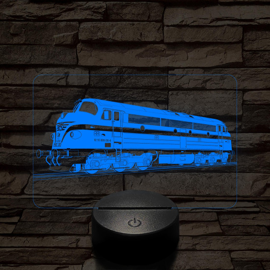 Nohab mozdony 7 színű 3D led lámpa