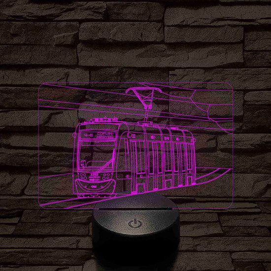 CAF villamos 7 színű 3D led lámpa