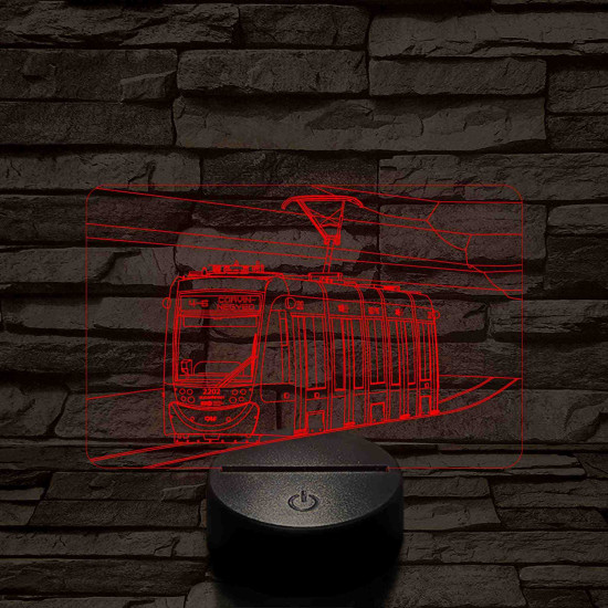 CAF villamos 7 színű 3D led lámpa