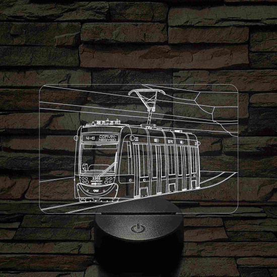 CAF villamos 7 színű 3D led lámpa