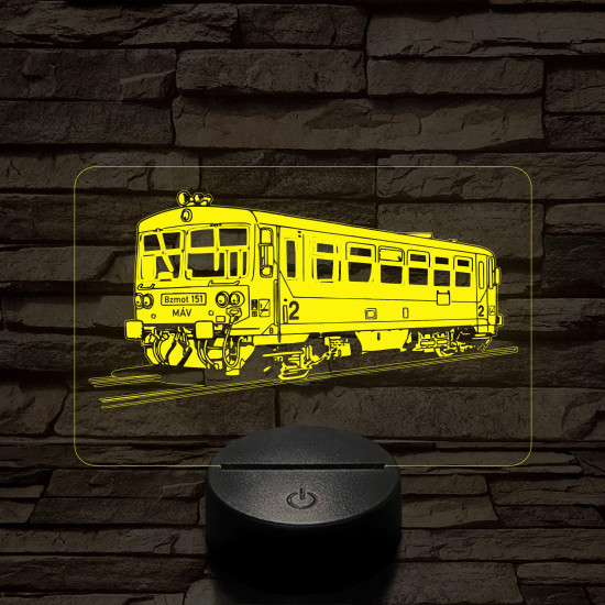 Bzmot vonat 7 színű 3D led lámpa