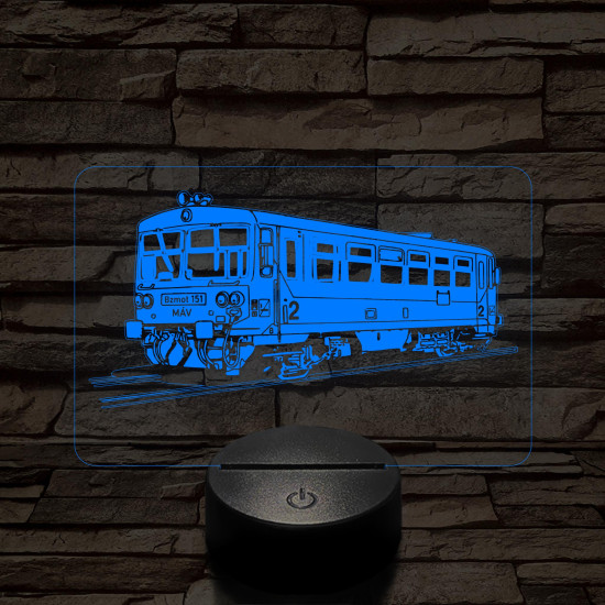 Bzmot vonat 7 színű 3D led lámpa