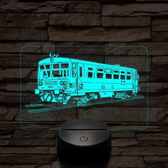 Bzmot vonat 7 színű 3D led lámpa