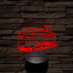 V43 "Fecske" mozdony 7 színű 3D led lámpa