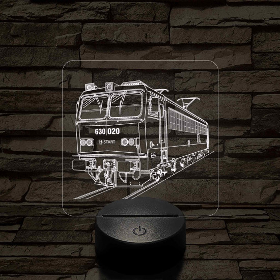 V63-as Gigant mozdony 7 színű 3D led lámpa