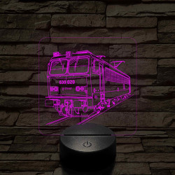 V63-as Gigant mozdony 7 színű 3D led lámpa