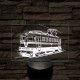V43  Híd mozdony 7 színű 3D led lámpa