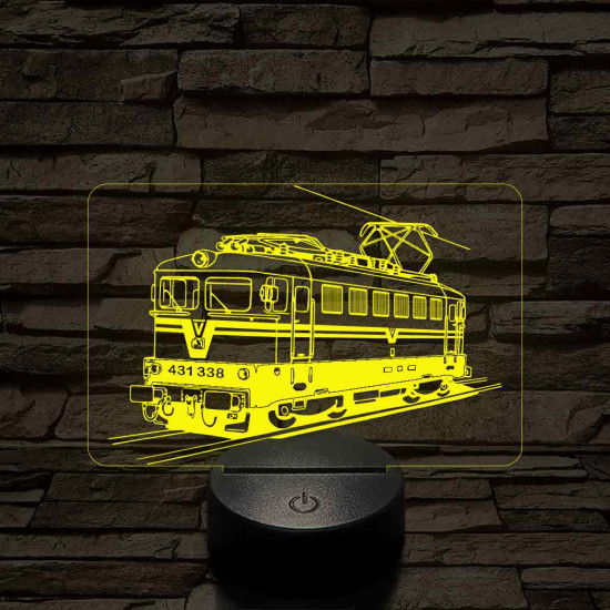 V43  Híd mozdony 7 színű 3D led lámpa