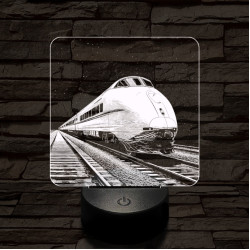 Kívánság vonat 7 színű valósághű 3D led lámpa