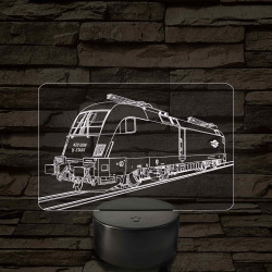 Taurus mozdony - 7 színű, színváltós 3D LED lámpa