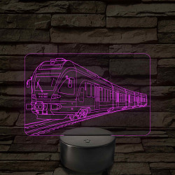 Flirt mozdony - 7 színű, színváltós 3D LED lámpa