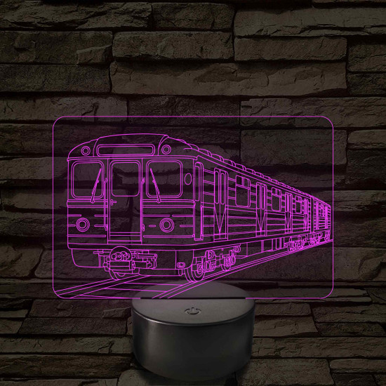 Metrókocsi – 7 színű, színváltós LED lámpa