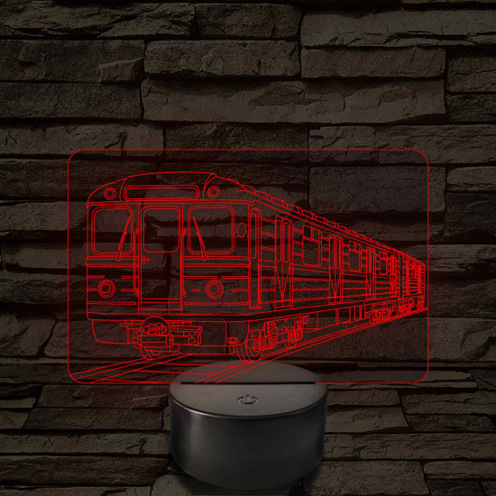 Metrókocsi – 7 színű, színváltós LED lámpa