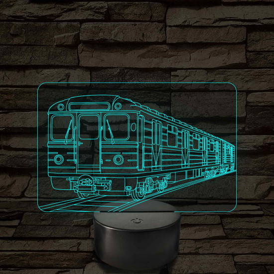 Metrókocsi – 7 színű, színváltós LED lámpa