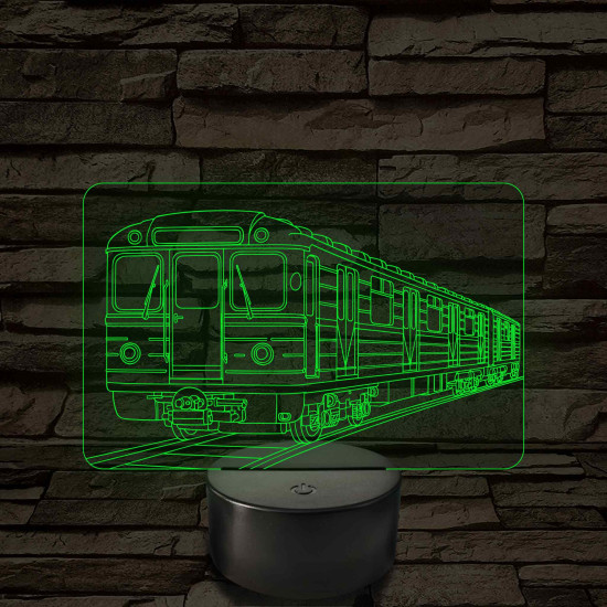 Metrókocsi – 7 színű, színváltós LED lámpa