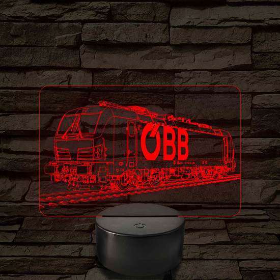 OBB Vectron mozdony – 7 színű, színváltós LED lámpa