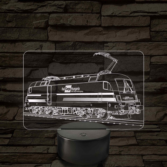 Rail Cargo Taurus mozdony – 7 színű, színváltós LED lámpa