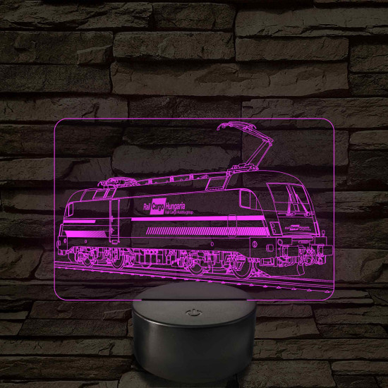 Rail Cargo Taurus mozdony – 7 színű, színváltós LED lámpa