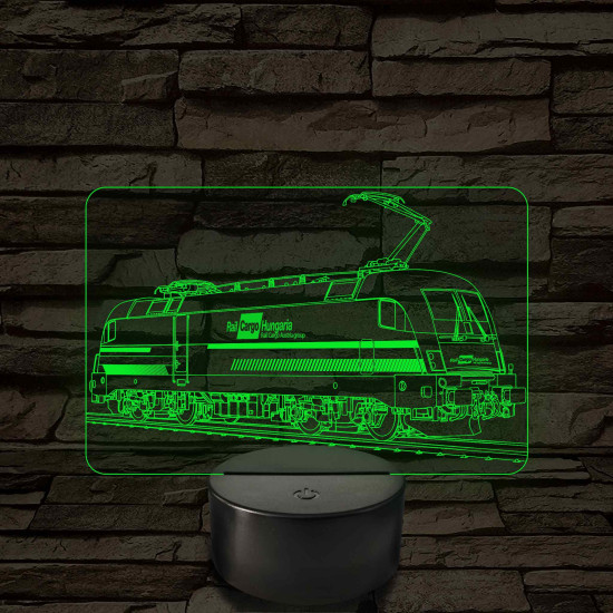 Rail Cargo Taurus mozdony – 7 színű, színváltós LED lámpa