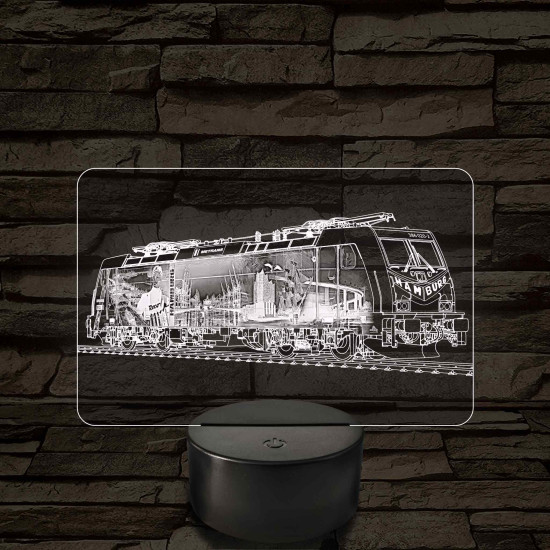 Metrans Hamburg mozdony – 7 színű, színváltós LED lámpa