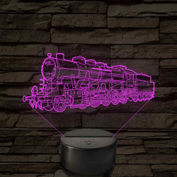 424-009 gőzmozdony – 7 színű, színváltós LED lámpa