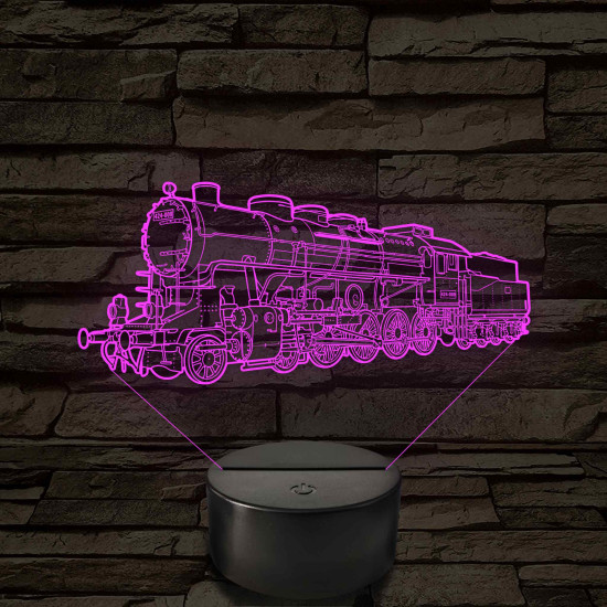 424-009 gőzmozdony – 7 színű, színváltós LED lámpa