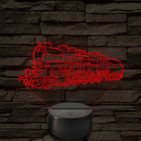 424-009 gőzmozdony – 7 színű, színváltós LED lámpa