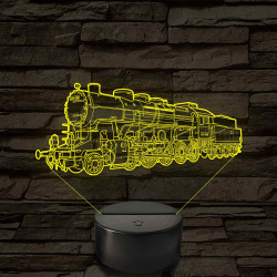 424-009 gőzmozdony – 7 színű, színváltós LED lámpa