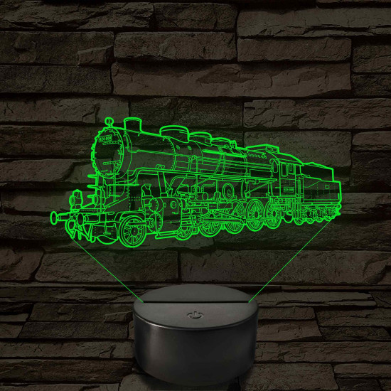 424-009 gőzmozdony – 7 színű, színváltós LED lámpa