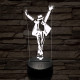 Michael Jackson Smooth Criminal 7 színű 3D led lámpa