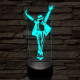 Michael Jackson Smooth Criminal 7 színű 3D led lámpa
