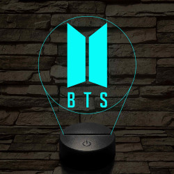 BTS 7 színű 3D led lámpa