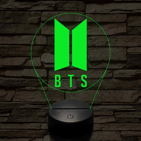 BTS 7 színű 3D led lámpa