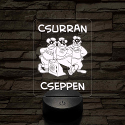 Csurran-Cseppen  7 színű 3D led lámpa
