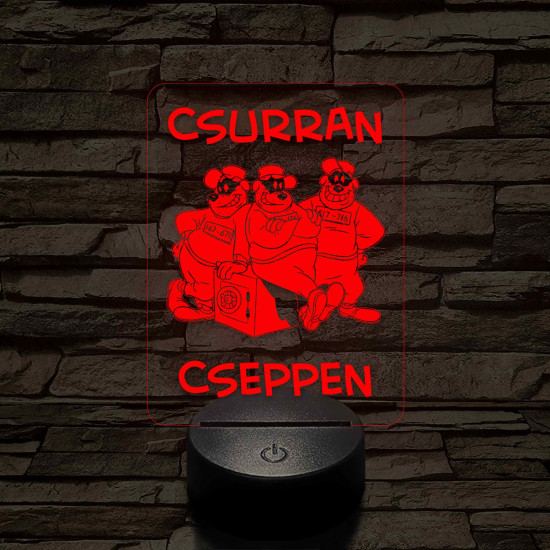 Csurran-Cseppen  7 színű 3D led lámpa