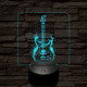 Lángoló gitár 7 színű valósághű 3D led lámpa