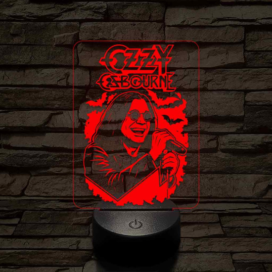 Ozzy emléklámpa 3D led 7 színben világító