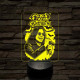 Ozzy emléklámpa 3D led 7 színben világító